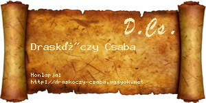 Draskóczy Csaba névjegykártya